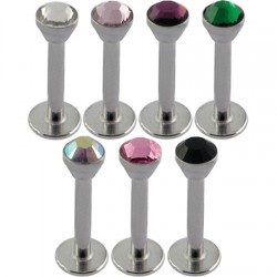 Piercing micro-labret 35 - Strass losange