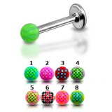 Piercing micro-labret acry 23 - Checker bicolore