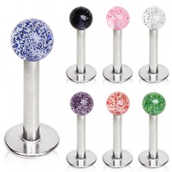 Piercing labret UV 06 - Boule paillettes
