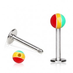 Piercing labret UV 05 - Rasta