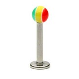 Piercing labret UV 05 - Rasta