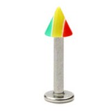Piercing labret UV 05 - Rasta