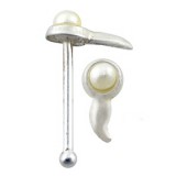 Piercing stud de nez 0.5mm 47 - Perle spermato