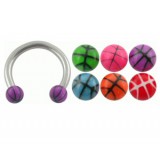 Piercing micro-circulaire 22 - UV basket boules