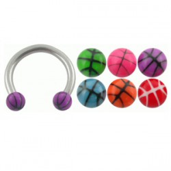 Piercing micro-circulaire 22 - UV basket boules