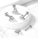 Piercing micro-labret 141 - Trois perles