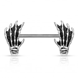 Piercing téton barbell 20 - Deux mains