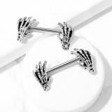 Piercing téton barbell 20 - Deux mains
