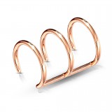 Faux Piercing oreille 22 - Gold-ip rose triple anneau