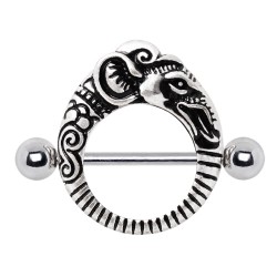 Piercing téton éléphant avec longue trompe (48)