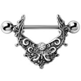 Piercing téton vintage strass rond (72)