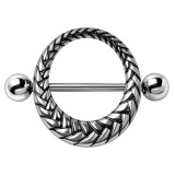 Piercing téton cercle entrelacé (73)