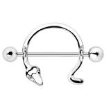 Piercing téton cercle petit serpent (75)