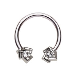 Piercing micro-circulaire 08 - Cristal transparent deluxe