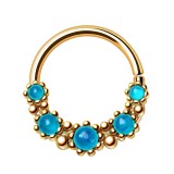 Piercing micro-bcr 205 - Cinq gems bleus