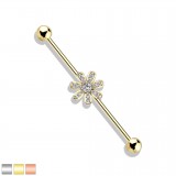 Piercing industriel 51 - Fleur multistrass