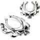 Faux-piercing pour téton 09 - Flames et crane