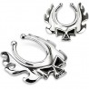 Faux-piercing pour téton 09 - Flames et crane