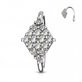 Anneau 0.8mm 25 - Losange multistrass