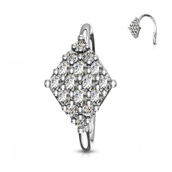 Anneau 0.8mm 25 - Losange multistrass