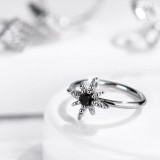 Anneau 0.8mm 26 - Soleil cristal noir