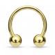 Piercing micro-circulaire 05 - Plaqué-or boules
