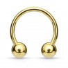 Piercing micro-circulaire 05 - Plaqué-or boules