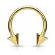 Piercing micro-circulaire 06 - Plaqué-or pointes