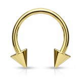 Piercing micro-circulaire 06 - Plaqué-or pointes