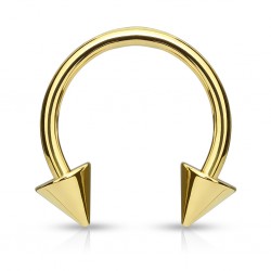 Piercing micro-circulaire 06 - Plaqué-or pointes