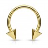 Piercing micro-circulaire 06 - Plaqué-or pointes