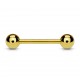 Piercing barbell plaqué-or 01 - Boules