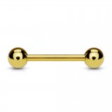 Piercing barbell plaqué-or 01 - Boules