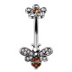 Piercing nombril fleur et abeille (143)