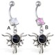 Piercing nombril tribal 01 - Gem noir