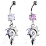 Piercing nombril tribal 02 - Lame de rasoir