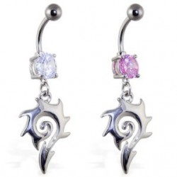 Piercing nombril tribal 02 - Lame de rasoir