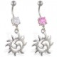 Piercing nombril tribal 04 - Soleil