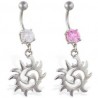 Piercing nombril tribal 04 - Soleil