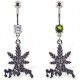 Piercing nombril cannabis 03 - Marijuana