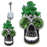 Piercing nombril cannabis 10 - Funny crane