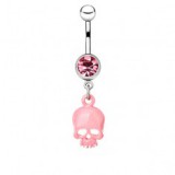 Piercing nombril gothique 05 - Crane rose