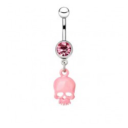 Piercing nombril gothique 05 - Crane rose
