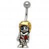 Piercing nombril gothique 12 - Zombie blondinet