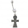 Piercing nombril tribal 14 - Ankh de mishra celtique