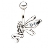 Piercing nombril fée 02 - Assise strass transparents
