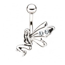 Piercing nombril fée 02 - Assise strass transparents