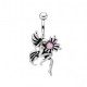 Piercing nombril fée 03 - Fleur centre aurora