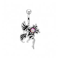 Piercing nombril fée 03 - Fleur centre aurora