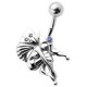 Piercing nombril fée 12 - Assise strass bleus